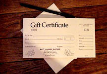 gift certificate